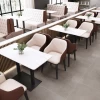 (SP-CS168) Modern leather seating restaurant sofa commercial cafe furniture