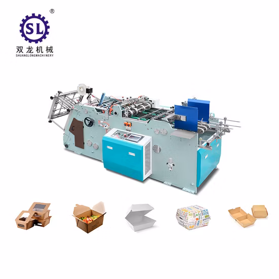 Automatic Hamburger Paper Box Forming Machine, Carton Box Making Machine