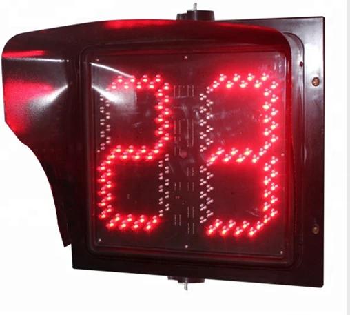 Square  Pedestrian Digital Countdown Timer  Led Traffic Signal Light