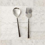 Stainless Steel Bamboo Design Hand Forged Cutlery Set royal stainless steel cutlery set dinner set