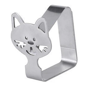 Stainless steel metal table cloth clips and tablecloth holder for kitchen dinner party