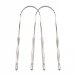 Stainless Steel Tongue Scraper Cleaner Fresh Breath Cleaning Coated Tongue Dental Oral Hygiene Care Tools