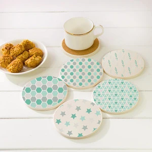 standard size wooden/cork coaster tea coffee cup mat pads