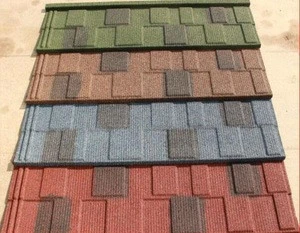 Stone Coated Zn-Al Steel Roof Tile for budiling