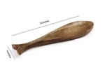 Store Indya Fish Shaped Wooden Serving Platter for Sushi Shrimp or Cheese Appetizer Seafood Serving Tray