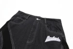Straight Denim Shorts 80%cotton Jeans Fabric Street Style Breathable Custom Washed Casual High Waist Knitted Short for Men