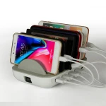STW 6 Ports USB Charger Station Dock with Holder USB Charging for Smart Phone Tablet PC Apply for Home Public