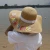 Import Summer 2020 new colour lettered embroidered straw hat lady foldable sun hat beach cornice hat from China