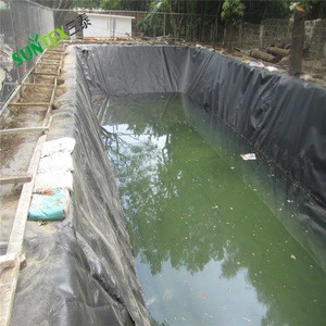 sun control black geomembrane/raw HDPE anti leakage pond liners/sewage pipes lining