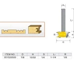 Sunk Bead Molding Wood Router Bits-  1/4" Shank