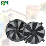 Sunny HVAC Vent Tools Wall Mount Solar Panel Adapter Dual Power Air Extractor DC Fan 14'' 20W Heat Exhaust Attic Ventilation Fan