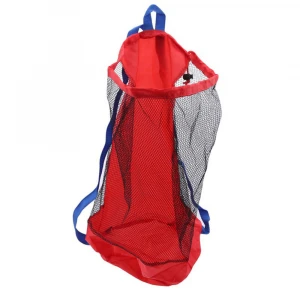 Swim and Pool Toys Balls Storage Bags Back Pack Mesh Drawstring Backpack For Beach Traveling