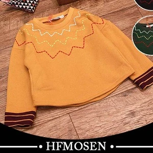 ta50376 Korean children&#039;s clothing boutique wavy multicolored winter sweater brushed Children coat