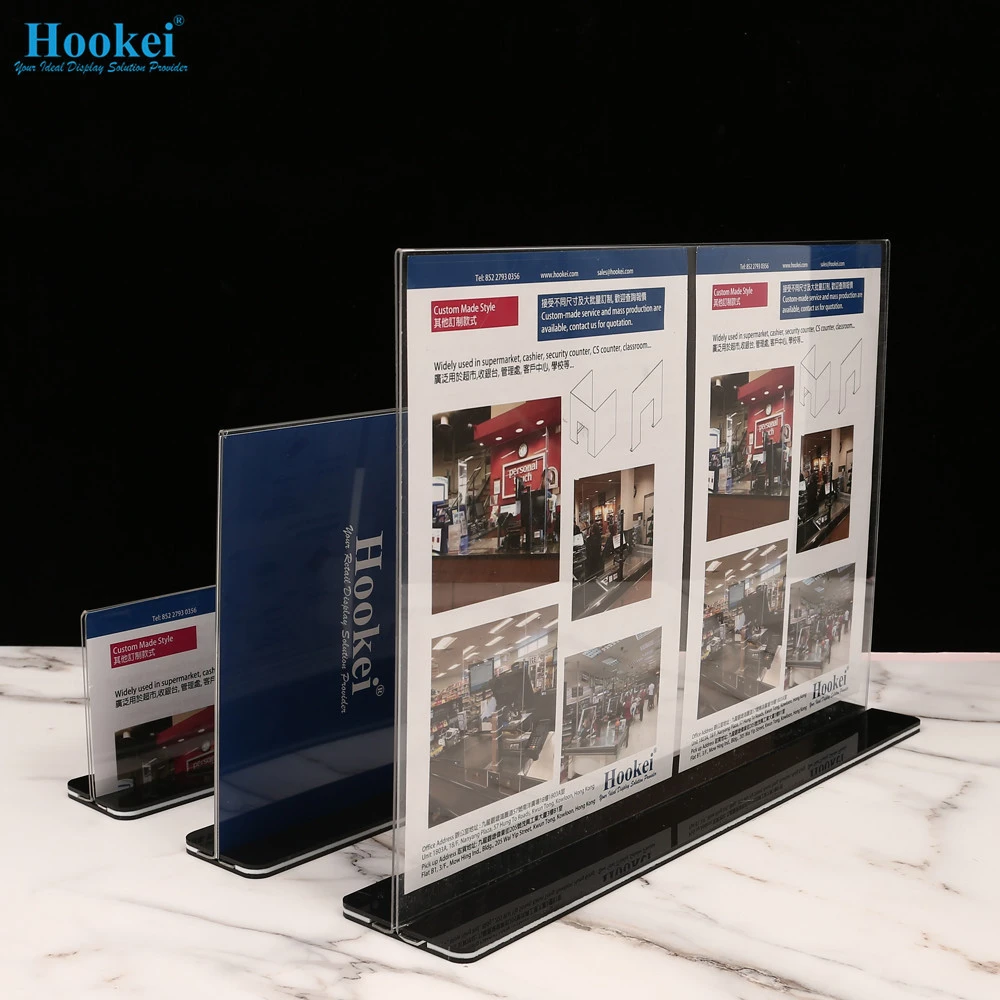Table Top Price Display Acrylic Stand A4 Sign Holder