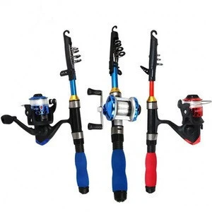 Telescopic Fishing Rod and Reel Combos Full Kit Spinning Fishing Gear Organizer Pole Sets with Line Lures Hooks