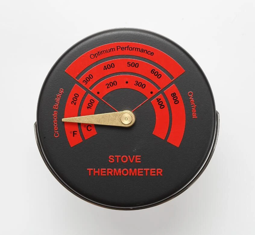Thermometric Indicator Wood Burning Fireplace Parts Flue Pipe Oven Pellet Stove Magnetic Thermometer