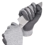 Timely delivery pu coating EN388 CE certification three-level anti-cutting work gloves