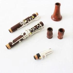 top quality woodwind instruments high end rosewood clarinet silver plated 17 keys clarinet