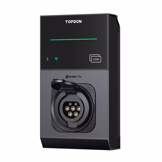 Topdon EU UK Warehouse Pulseq AC PRO 7kw 11kw 22kw Ocpp 16A 32A Single 3phase Level2 Wall Mounted APP RFID WiFi Smart Type 2 EV Charger Station for Electric Car
