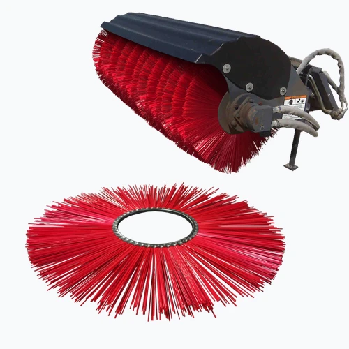Tractor sweeper red brush road snow sweeping wave ring brush