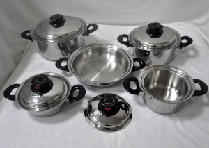 Tri-Ply All Clad Steel Cookware Set 3Ply Surgical Steel Cookware