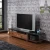 TV Stand in Walnut &amp; Black Living Room Furniture TV Cabinet