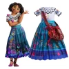 TYP3466 Girls Encanto Dresses Cosplay Mirabel Costumes Fancy Kids Princess Clothes Children Birthday Carnival Encanto Dress