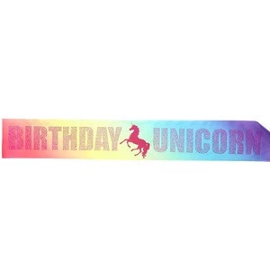 Unicorn Party Supplies Birthday Unicorn Sash