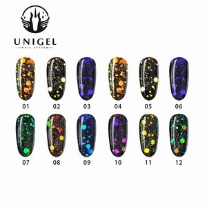 Unigel 2019 New fashion Nail Gel Polish /Tear Diamond Glitter Gel Polish/Chameleon Gel Nail  Polish