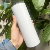 us warehouse 20oz sublimation blanks straight skinny stainless steel vacuum insulated 20 oz tumbler cups with straw lids