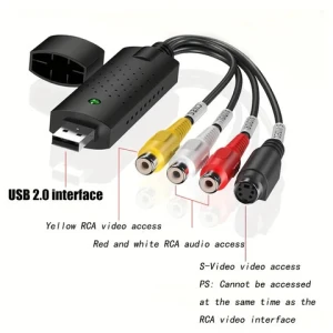 Usb To Cvbs Adapter Easycap Usb 2.0 Video Audio Capture Card Adapter