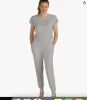 USBD Womens Casual Boat Neck Elastic Waist Stretchy Long Romper Jumpsuit Perfect for Summer & Evening