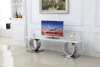 Visionnaire Luxury Home Marble Top Brushed Stainless Steel Base TV Stand