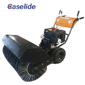 walk behind gasoline type snow sweeper cleaning machine sweeper for snow