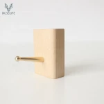 Wall mounted beech wood wall coat hook
