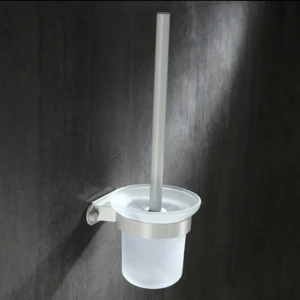 Wall necklace toilet clean brush holder with toilet cup and toilet brush