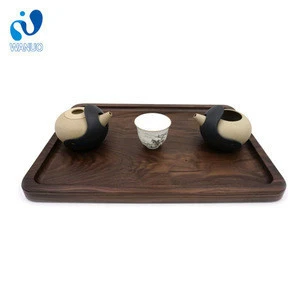 WanuoCraft Hand-made Japanese Style Black Walnut Wood Pallet Cup Tray Storage Tray