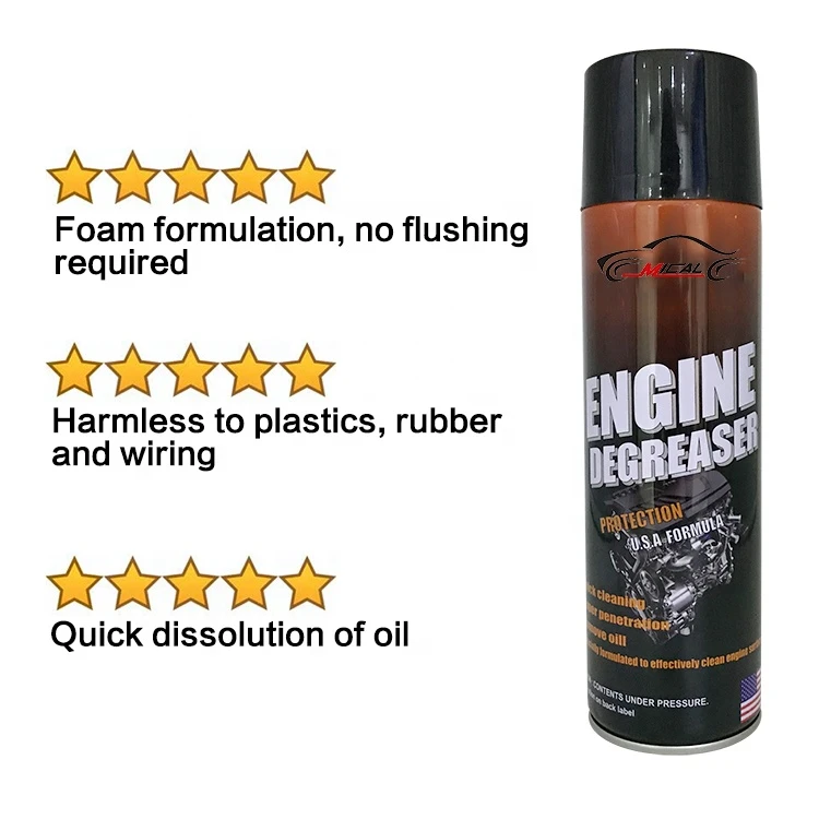 Washing-free Foam Degreaser Spray Engine Combustion Chamber Carbon Deposit Cleaning Car Engine Degreaser Cleaner Spray
