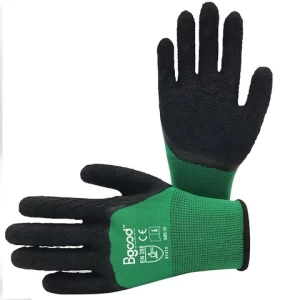 Waterproof Latex Foam gloves for garden working breathable anti abrasion construction foam latex coated gloves