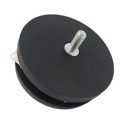 Waterproof Multipurpose 42kg Pull Force Round Pot Rubber Coated Neodymium Magnet