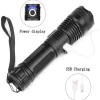 Waterproof XHP50.2 USB Charging Aluminum alloy Zoomable Torch Rechargeable P50 LED 1500 Lumen High Power Flashlight With 26650
