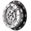 White Black 12 Inch Mechanical Gear Appearance Quartz Wall Clock