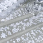 White Flowers And Butterflies Lace Roll Sticker Nail Sticker For Natural Flowers Stickers DIY Nail Decals Water Transfer