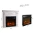 Import White mantelpiece modern simple decorative shelf indoor white mantelpiece iron carving flame electric fireplace from China