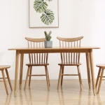 White oak dining table hotel dining area table solid wood table