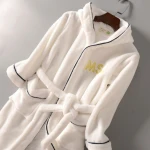 wholesale baby flannel coral fleece pijamas children white bathrobe