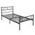Import Wholesale cheap black single size metal bed frames wrought iron bed from China