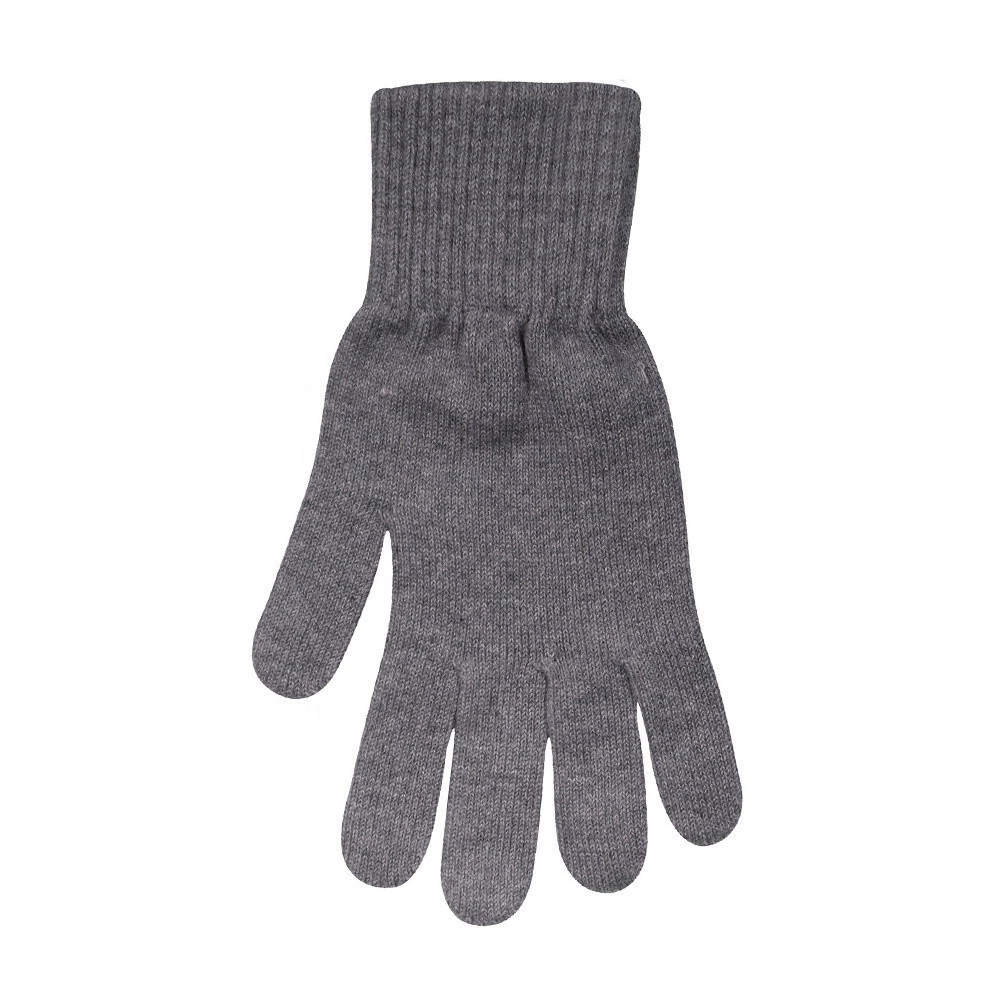 Wholesale Cotton Gray Color Casual Wear Full Finger Gloves For Sale