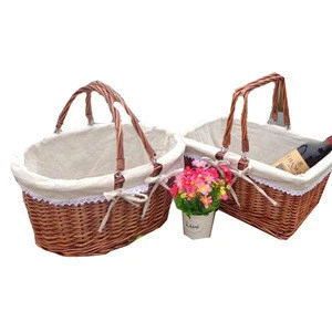 wholesale crafts home wicker woven fruit basket
