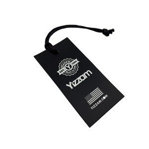 Wholesale custom clothing natural recycled printing paper hangtag fashion design garment tags